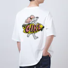 surf girl illustration yuriのGIRL!! オーバーサイズTシャツ