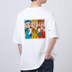 おおつきあやのBLUE × YELLOW × RED オーバーサイズTシャツ