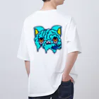 黒影研魔デス。のダメぬこ(のうみそ) オーバーサイズTシャツ