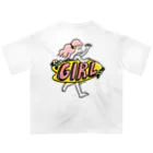 surf girl illustration yuriのGIRL!! オーバーサイズTシャツ