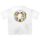 8m【アトリエvesii】の琉球の両爬たち（背面プリントver.） オーバーサイズTシャツ