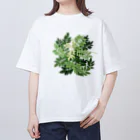 Wonder Bird Forestの藤の葉陰 Oversized T-Shirt
