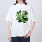 Wonder Bird Forestの藤の葉陰 オーバーサイズTシャツ