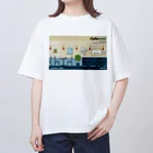 Teal Blue CoffeeのCafe music - Vol.8 ＆ Vol.9 - オーバーサイズTシャツ