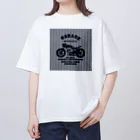 キッズモード某の武骨なバイクデザイン(ヒッコリー) オーバーサイズTシャツ