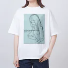 obosa_DENS/SABEAR_shop ＠SUZURIのrough drawing girl-1_ウェア オーバーサイズTシャツ