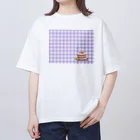 utouch_のいちごケーキ〈チェック〉 オーバーサイズTシャツ