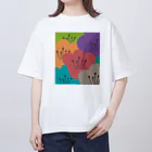 Wonder Bird Forestのティータイムの花 [TTF1] オーバーサイズTシャツ