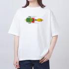 hakotissueのピーマン頭突き オーバーサイズTシャツ