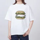 ぴすぴすのアザラシバーガー オーバーサイズTシャツ