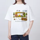 なすびのかわいい電車通ります！ オーバーサイズTシャツ