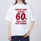 キッズモード某のROUND60 / 還暦＆アラ還を軽やかにすごすロゴ オーバーサイズTシャツ