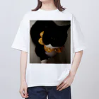 Uni_fan_harajukuのかわいい猫のデザイン オーバーサイズTシャツ