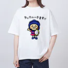 ラガールちゃんのタックルいきます！！【文字ブラック】 オーバーサイズTシャツ