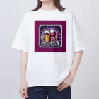 りゅうちゃんストアの飲み会、Drinking Party、ビール＆ワイン編 オーバーサイズTシャツ