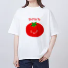 奏🤍-kanade-🥀⛓のかなで作にこにこトマトTシャツ オーバーサイズTシャツ