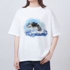 akane_art（茜音工房）のいきものイラスト（シャチ） Oversized T-Shirt
