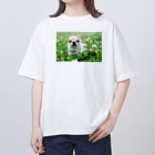 akane_art（茜音工房）のカラフルチワワ（クローバー） Oversized T-Shirt