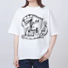 フクハラアキコのカオのあるもようA オーバーサイズTシャツ