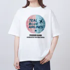 Teal Blue CoffeeのTEAL BLUE AIRLINES Oversized T-Shirt