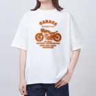 キッズモード某の武骨なバイクデザイン orange Oversized T-Shirt