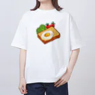 Wonder Bird Forestのピクセル・目玉焼きトースト オーバーサイズTシャツ