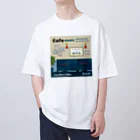 Teal Blue CoffeeのCafe music - Relaxing place - オーバーサイズTシャツ