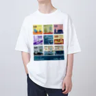 Teal Blue CoffeeのBest of Cafe music Oversized T-Shirt