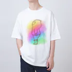 喫茶トラウベのKuribow saw a rainbow オーバーサイズTシャツ