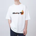 ArayashikI_Japanの炎-Blazing Fire-【淡色系アパレル】 オーバーサイズTシャツ