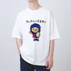 ラガールちゃんのタックルいきます！！【文字ブラック】 オーバーサイズTシャツ