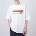 allure72の大人の推し活グッズ　おしゃれ　　推しカラー  推し色　カラーロゴＴシャツ（オレンジ ） Oversized T-Shirt