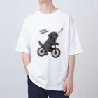 efrinmanのbicycleラブ 黒 オーバーサイズTシャツ