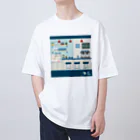 Teal Blue Coffeeの香るコーヒー_ colorful Ver. オーバーサイズTシャツ