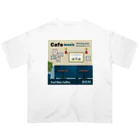 Teal Blue CoffeeのCafe music - Relaxing place - オーバーサイズTシャツ