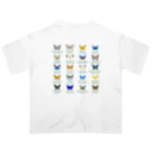 HIGARI BLUEの日本の蝶 Butterflies of Japan 2（南西諸島 Nansei Islands）★英名、和名、学名 [ライトカラー] Oversized T-Shirt