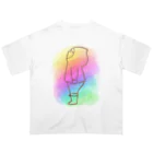 喫茶トラウベのKuribow saw a rainbow Oversized T-Shirt