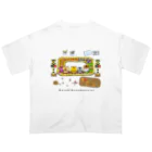 なすびのかわいい電車通ります！ オーバーサイズTシャツ