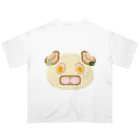 white-bearのらーめんぶた　とんこつver オーバーサイズTシャツ