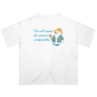 キッズモード某の真夏のスノーマン(濃色用) Oversized T-Shirt