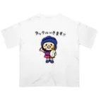 ラガールちゃんのタックルいきます！！【文字ブラック】 オーバーサイズTシャツ