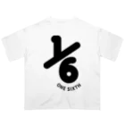 1/6(ONE SIXTH)の1/6(ONE SIXTH) ロゴグッズ（黒） オーバーサイズTシャツ