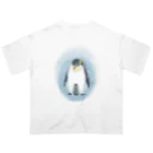 akane_art（茜音工房）のいきものイラスト（皇帝ペンギンの親子） オーバーサイズTシャツ