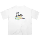 cosmicatiromの五色の雲と二匹の猫 Oversized T-Shirt