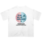 Teal Blue CoffeeのTEAL BLUE AIRLINES Oversized T-Shirt