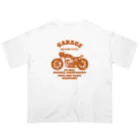 キッズモード某の武骨なバイクデザイン orange Oversized T-Shirt