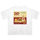 Teal Blue CoffeeのCafe music - CARDINAL RED BURGER - Oversized T-Shirt