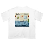 Teal Blue CoffeeのCafe music - Meeting place - Oversized T-Shirt