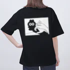 兎製造所の手影絵兎(白) オーバーサイズTシャツ