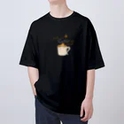 kiki25のcoffee time(コーヒー白字) Oversized T-Shirt